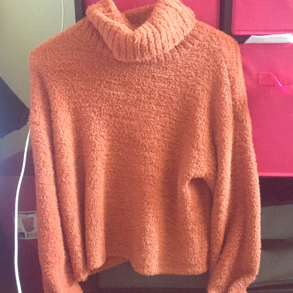 SO brand orange turtleneck